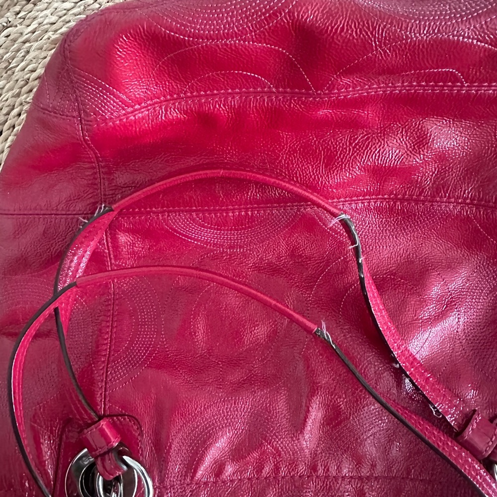 Coach Alex Patent Leather Shoulder Tote Purse F14265 - Picture 5 of 15